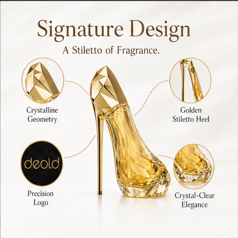 Luxurious golden high-heeled s - Perfume Fragrance Bottle ulasan dan harga